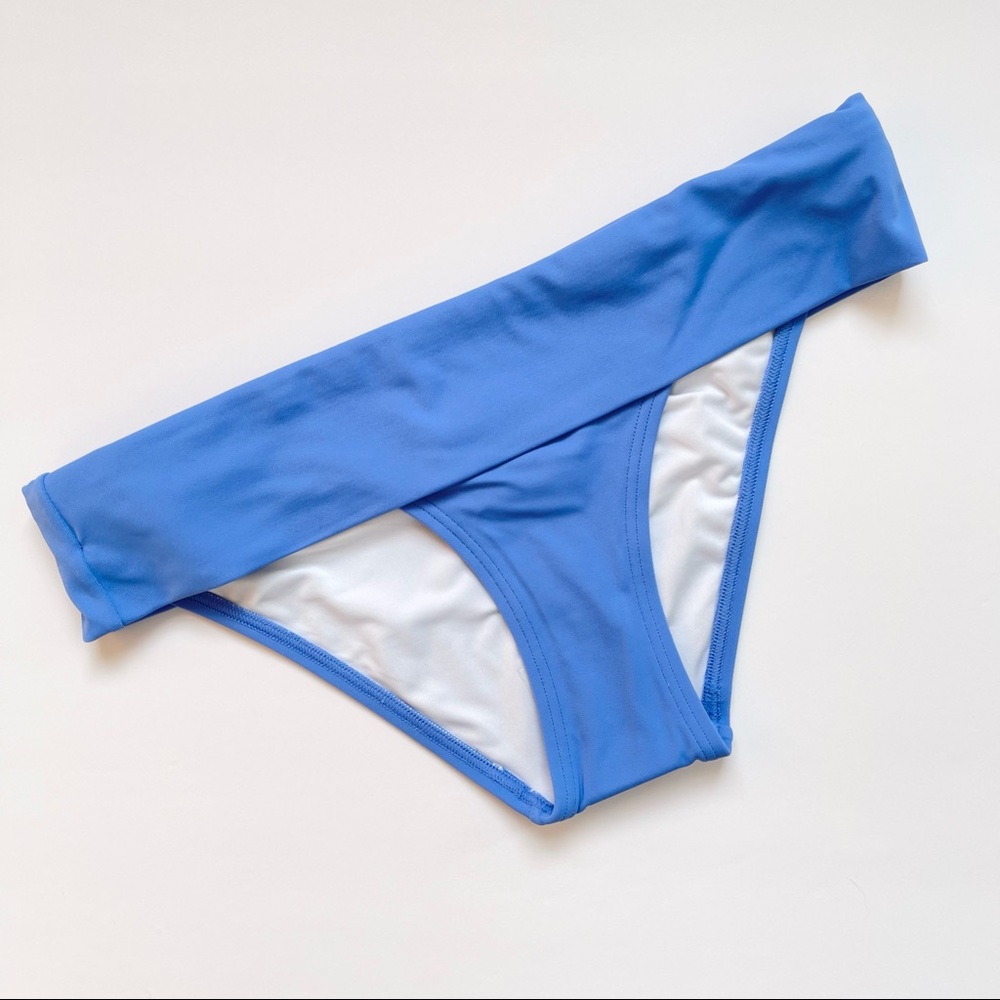NWOT Victoria’s Secret Foldover Bikini Bottom XS Blue